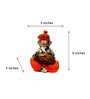 Lord Ganesha Orange Polyresin Idol
