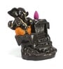 Lord Ganesha Orange Polyresin Idol