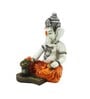 Lord Ganesha Orange Polyresin Idol