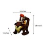 Lord Ganesha Orange Polyresin Idol