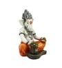 Lord Ganesha Orange Polyresin Idol