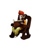 Lord Ganesha Orange Polyresin Idol