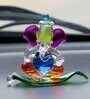 Lord Ganesha Pink Crystal Idol