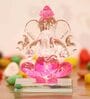 Lord Ganesha Pink Crystal Idol