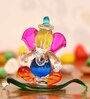 Lord Ganesha Pink Crystal Idol