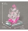 Lord Ganesha Pink Crystal Idol