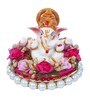 Lord Ganesha Pink Metal Idol