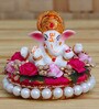 Lord Ganesha Pink Metal Idol