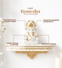 White Lord Ganesha Polyresin idol
