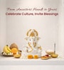 White Lord Ganesha Polyresin idol