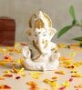 White Lord Ganesha Polyresin idol