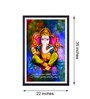 Lord Ganesha Multicolour Canvas & MDF Framed Spiritual Art Print