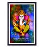 Lord Ganesha Multicolour Canvas & MDF Framed Spiritual Art Print