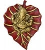 Lord Ganesha Red Metal Idol