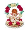 Lord Ganesha Red Metal Idol