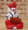 Lord Ganesha Red Polyresin Idol