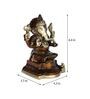 Lord Ganesha Rustic Brass Statue