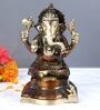 Lord Ganesha Rustic Brass Statue