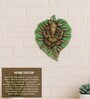 (1Pc) Green Metal Lord Ganesha Idol For Pooja Room, Home Mandir & Spiritual D cor