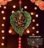 (1Pc) Green Metal Lord Ganesha Idol For Pooja Room, Home Mandir & Spiritual D cor