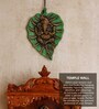 (1Pc) Green Metal Lord Ganesha Idol For Pooja Room, Home Mandir & Spiritual D cor
