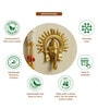 (1Pc) Gold Metal Lord Ganesha Idol For Pooja Room, Home Mandir & Spiritual D cor