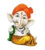 Lord Ganesha White Polyresin Idol