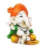 Lord Ganesha White Polyresin Idol