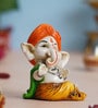 Lord Ganesha White Polyresin Idol