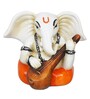 Lord Ganesha White Polyresin Idol