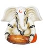 Lord Ganesha White Polyresin Idol