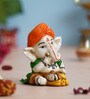 Lord Ganesha White Polyresin Idol