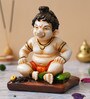 Lord Ganesha White Polyresin Idol