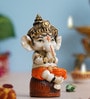Lord Ganesha White Polyresin Idol