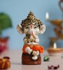 Lord Ganesha White Polyresin Idol
