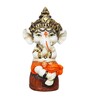 Lord Ganesha White Polyresin Idol