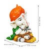 Lord Ganesha White Polyresin Idol