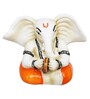Lord Ganesha White Polyresin Idol