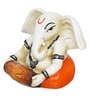 Lord Ganesha White Polyresin Idol
