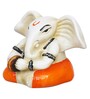 Lord Ganesha White Polyresin Idol