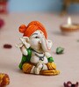 Lord Ganesha White Polyresin Idol