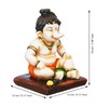 Lord Ganesha White Polyresin Idol