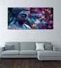 Lord Gautam Buddha Floral Canvas Wall Painting