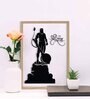 Lord Hanuman Black Acrylic Framed Spiritual Art Print