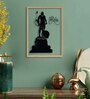 Lord Hanuman Black Acrylic Framed Spiritual Art Print