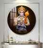 Lord Hanuman Ji And Neem Karoli Baba Acrylic Round Wall Art