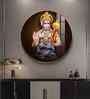 Lord Hanuman Ji And Neem Karoli Baba Acrylic Round Wall Art