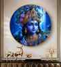 Lord Krishna Bliss Acrylic Round Wall Art