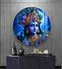 Lord Krishna Bliss Acrylic Round Wall Art