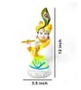 Lord Krishna Playing Flute Multicolour Polyresin Statue